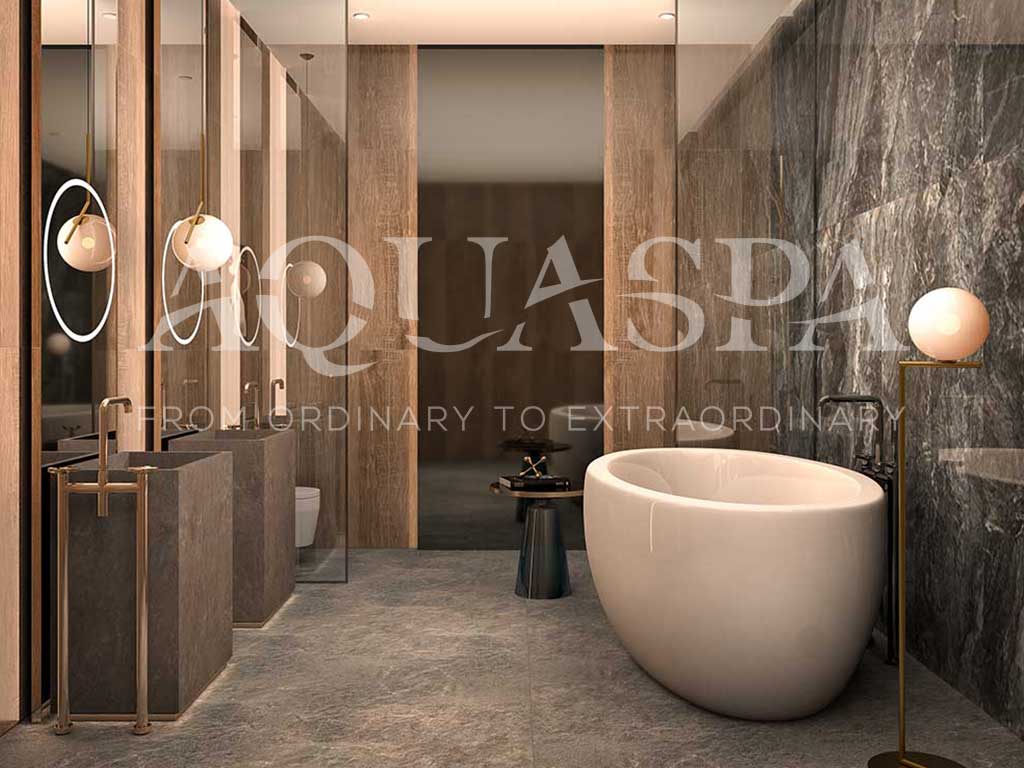 Bañera Freestanding Aquaspa 100-06_Frontal